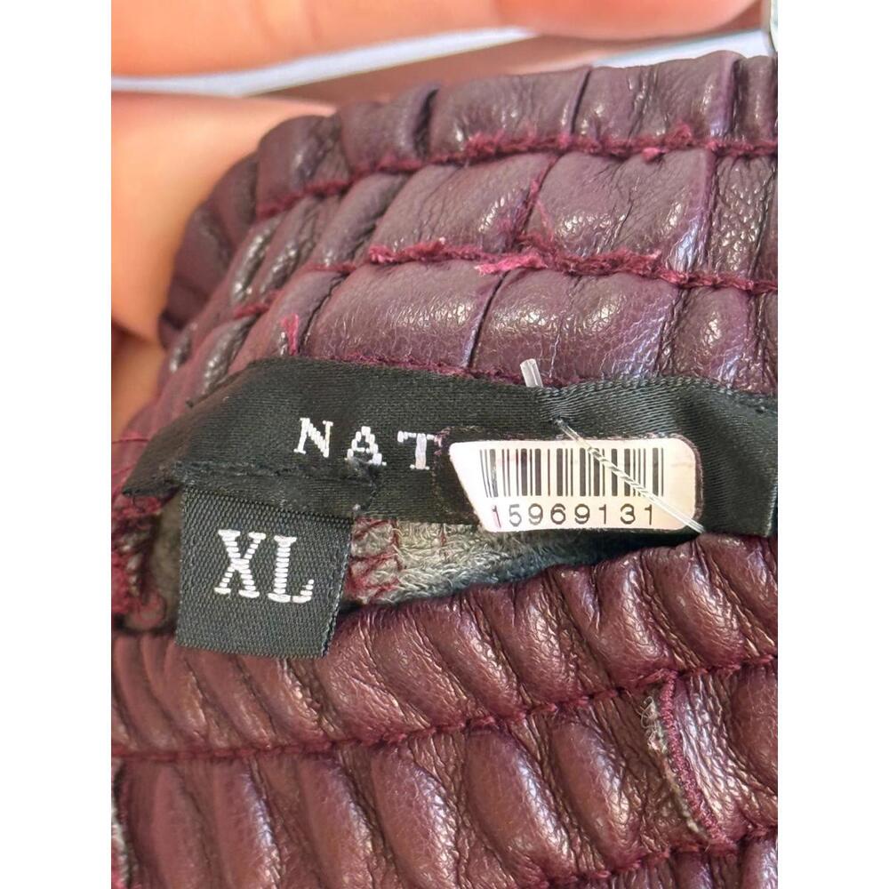 Natori Purple Vegan Leather Joggers Size XL with Minor Creasing - Picture 6 of 8
